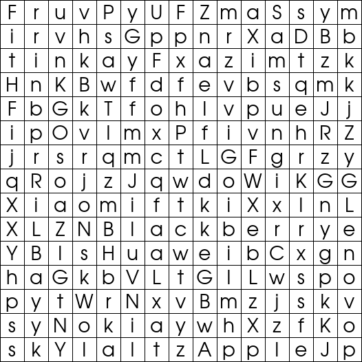 Word Search Grid