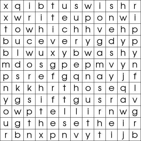 Word Search Grid