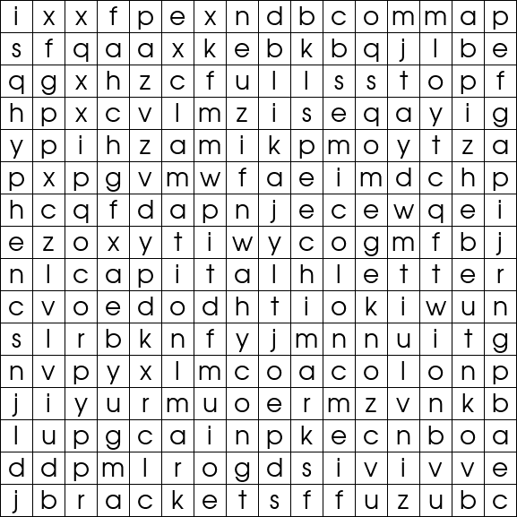 Word Search Grid