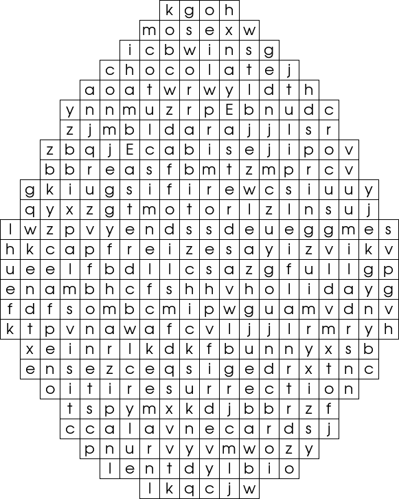 hard easter word search