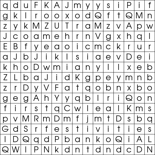 Word Search Grid