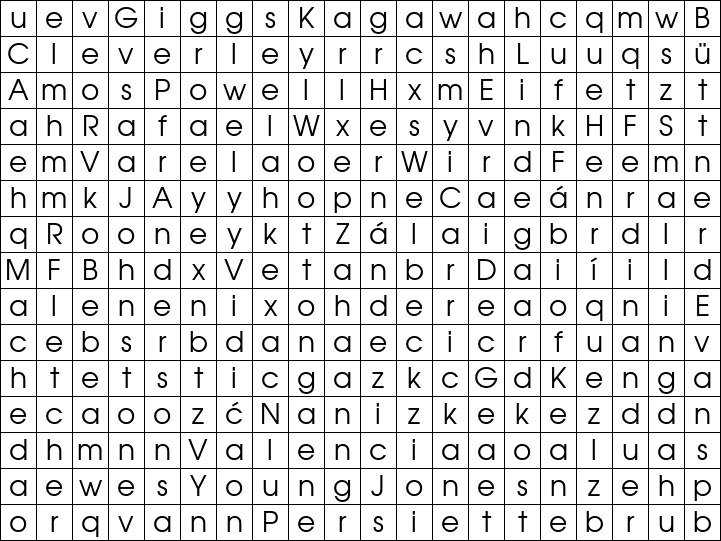 Word Search Grid